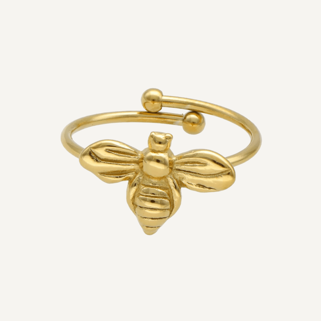 Pierścionek regulowany, stal szlachetna, pszczoła 102365125